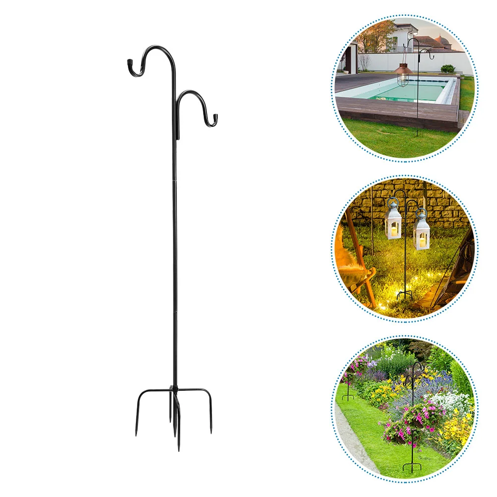 

Hangers Heavy Duty Ground Hanging Lamp Hooks Shepherds Garden Flowerpot Storage Iron Inserted Pole Stake Hanger
