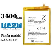 compatible for tecno k9k9 bl 34at 3400mah phone battery series