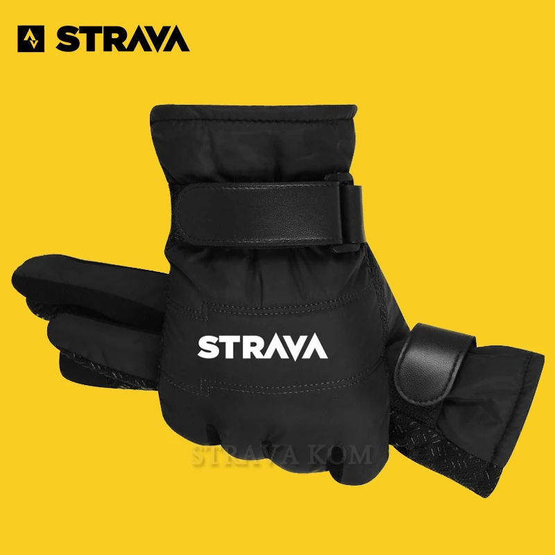 

Мотоциклетные перчатки, зимние термоперчатки Strava для сенсорных экранов, велосипедные перчатки с закрытыми пальцами, водонепроницаемые муж...