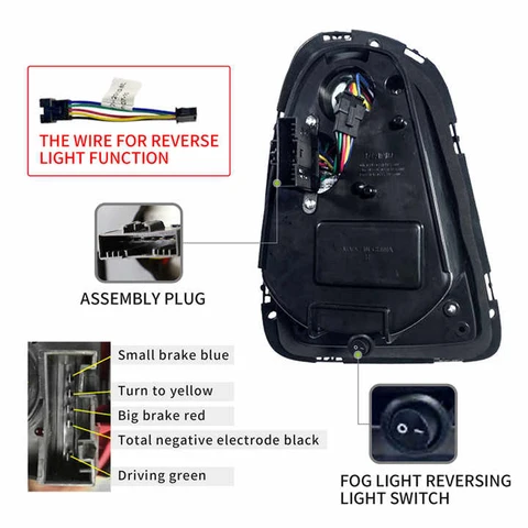 Для Mini Cooper R56 R57 R58 R59 2007-2014 светодиодные задние фонари в сборе, задние ходовые тормозные указатели поворота (левый + правый)