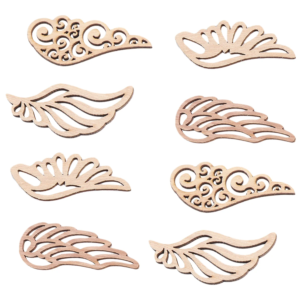 

Wooden Wing Diyangel Woodchip Applique Angle Mini Ornaments Painting Decorations Craft Graffiti Coloring Patch Drawing Appliques