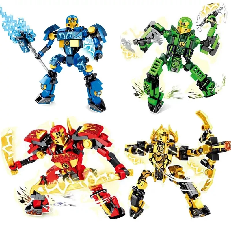 

New Phantom Ninja Series Figure Fighting Mecha God of War Attack Building Blocks Bricks Classic Movie Model Kids Toy Boy Gift