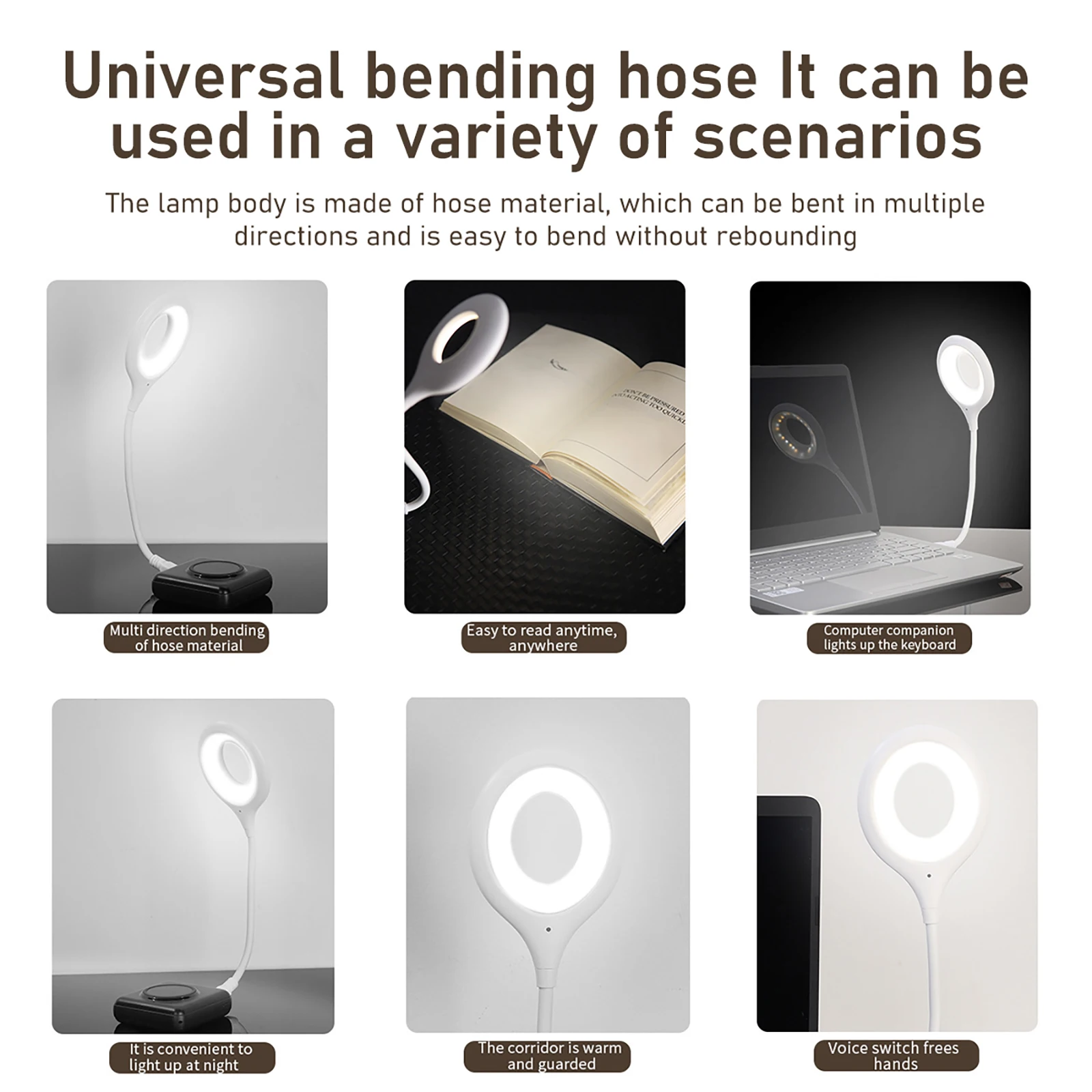 

USB Nightlight Intelligent Voice Control Mini LED Childcare Lights 3 Light Colors Student Dormitory Lamp for Household