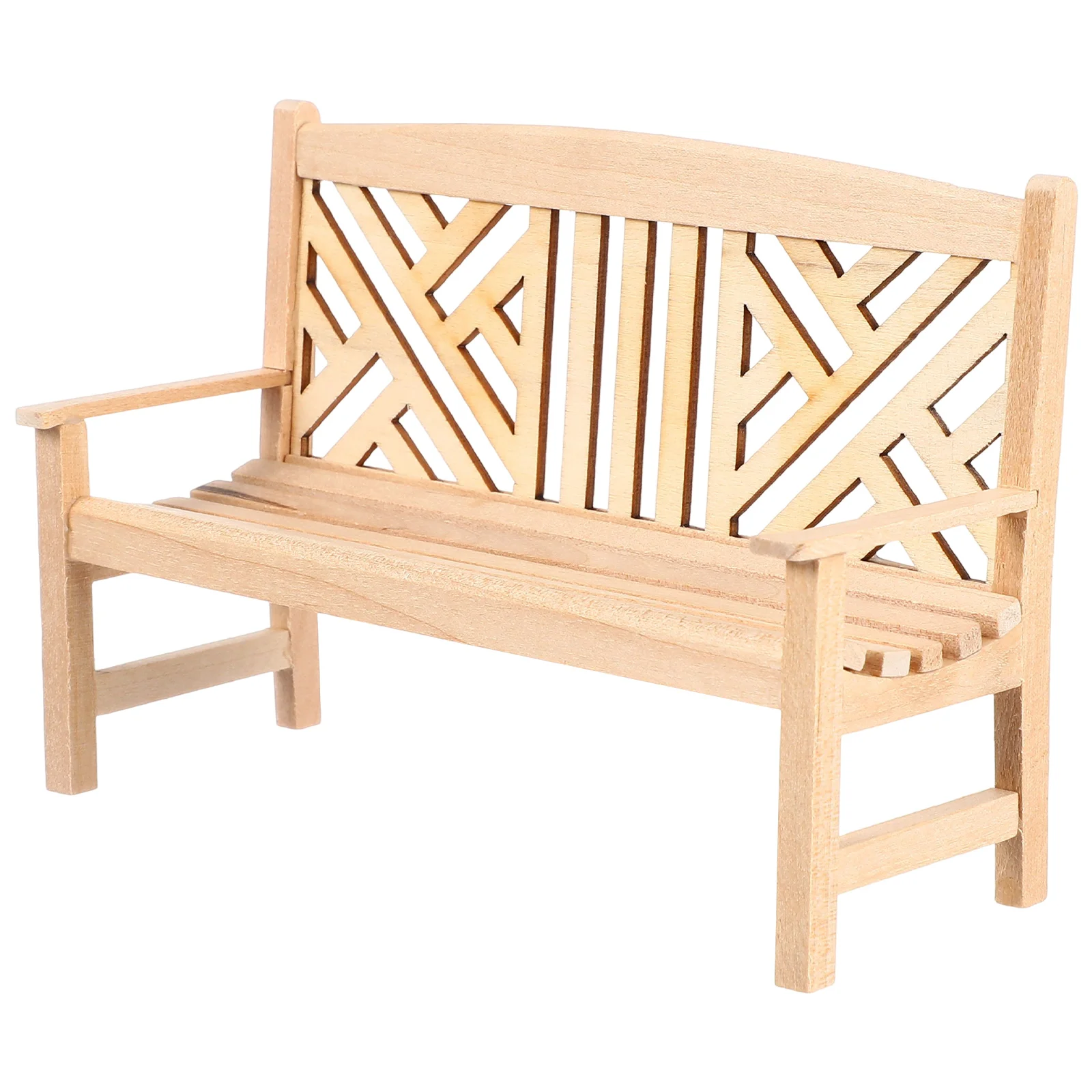 

House Decor House Bench Chair Dollhouse Double Chair House Bench House Props Furniture Toy Accessories