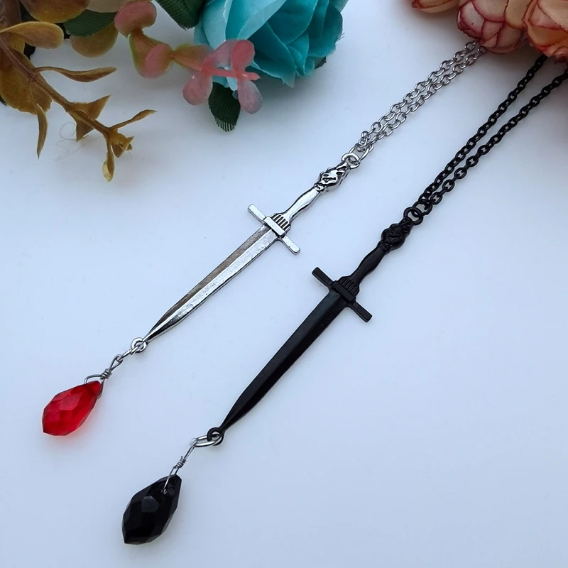 

Punk Hip Hop Geometric Sword Pendant Necklace for Women/Men Gold Color Simple Link Chain Necklace Collier Kpop Fashion Jewelry