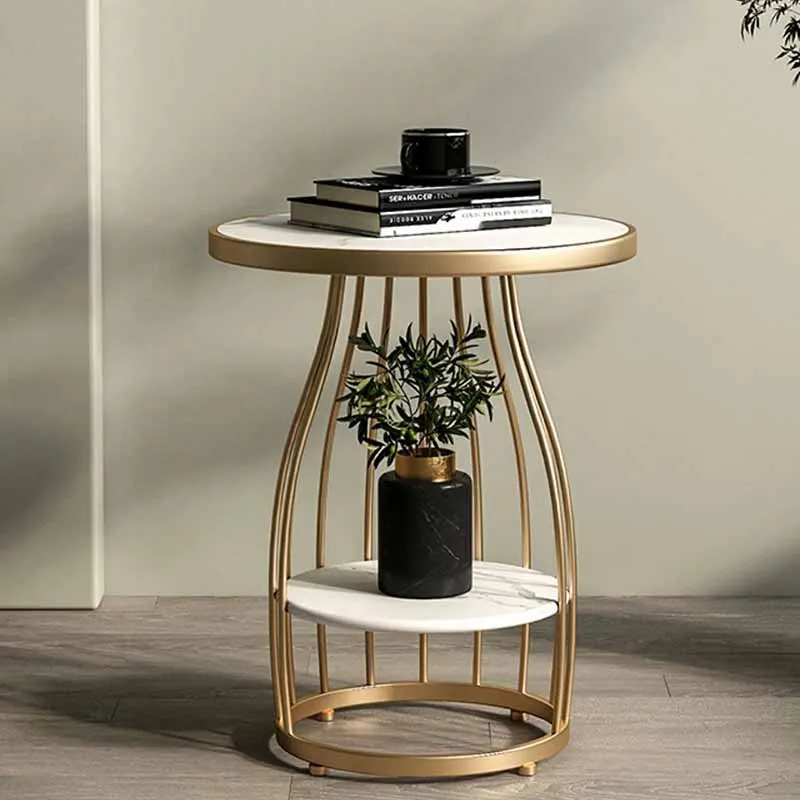 

Aesthetic Luxury Side Table Bedroom Round Premium Modern Side Table Tray Slim Flexible Mesa Auxiliar Salon Furniture Accessories