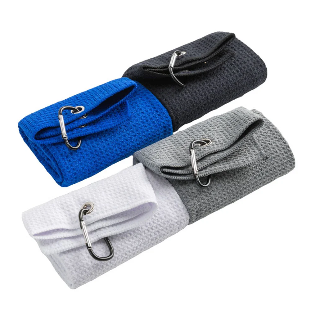 

4pcs Portable Golfing Towels Sweat-absorbent Sports Towels Golfing Supplies