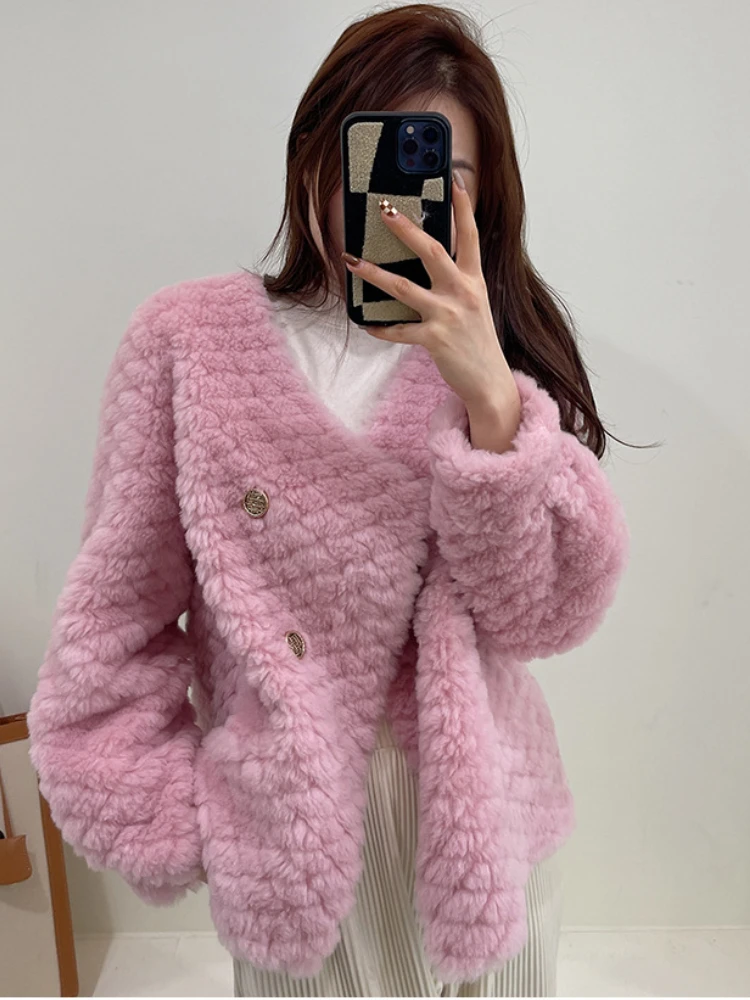 Winter Jacket Women Fur Coat 2022 Sheep Shearing Coat Female Granular Velvet Wool Coat Winter Coat for Women Fur Jacket
