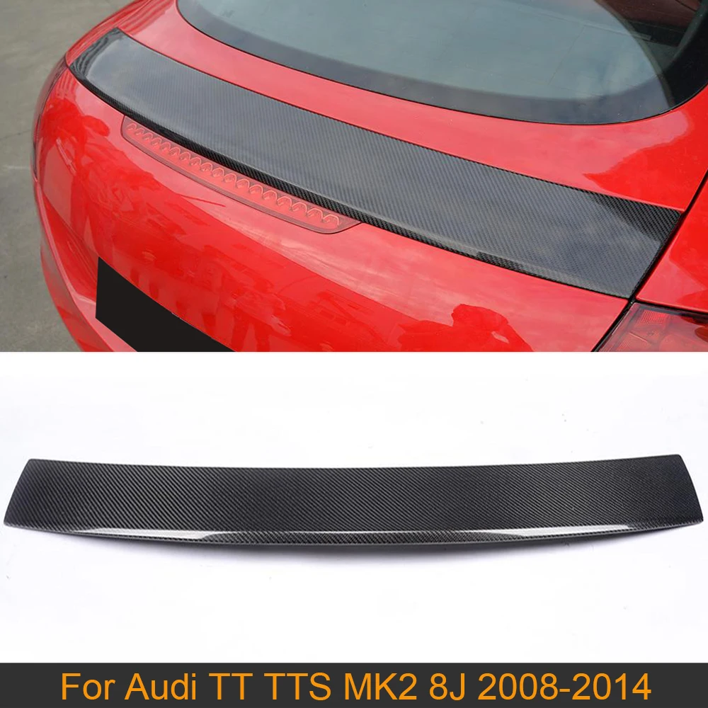 

Carbon Fiber Rear Trunk Spoiler Wing For Audi TT TTS MK2 8J 2008 - 2014 Car Rear Trunk Boot Lid Lip Wing Spoiler FRP Black