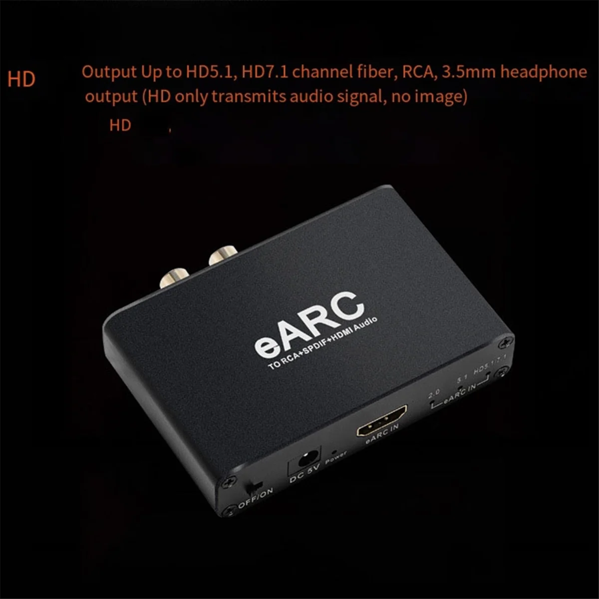 HDMI-совместимый аудиоэкстрактор EARC ARC конвертер 192 кГц адаптер аудиоэкстрактора в
