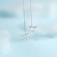 original design trendy cute animal bird drop earring thousand paper crane earring for woman girls holiday birthday gift