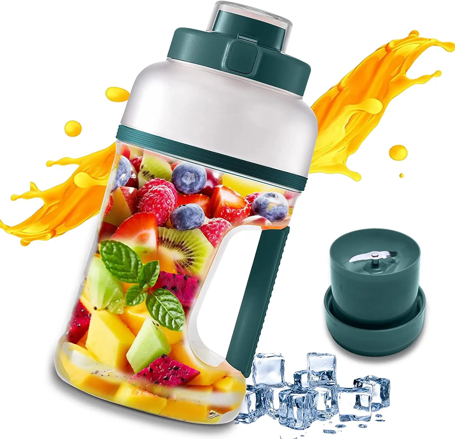 

Portable Juicer Fresh Juice Blender Electric Mixer Smoothie USB Rechargeable Sport Portable Blender 1000ml Large Water Bottle