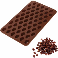 high quality silicone mini coffee beans chocolate candy mold handmade cake decoration silicone molds keychain mold
