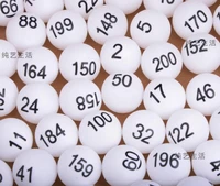 white color digital number1 to 200 game balls pingpong ball lottery draw ball