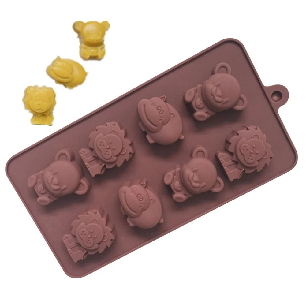 

Lion Bear Cattle Shaped Ice Cube Making Mold 3D Animal Silicone Mold DIY Chocolate Candy Cookie Desserts Cake Decor Baking Tool