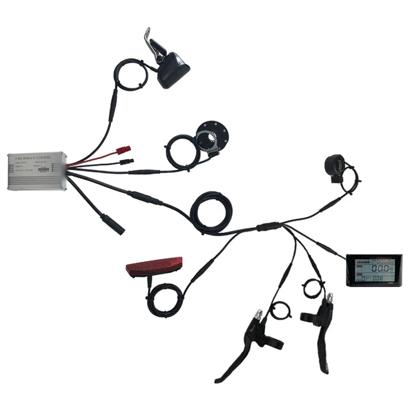 

Ebike 36V/48V Square Wave Controller for 350W Electric Bicycle Motor Wheel JN LCD S900- Display Waterproof Plug