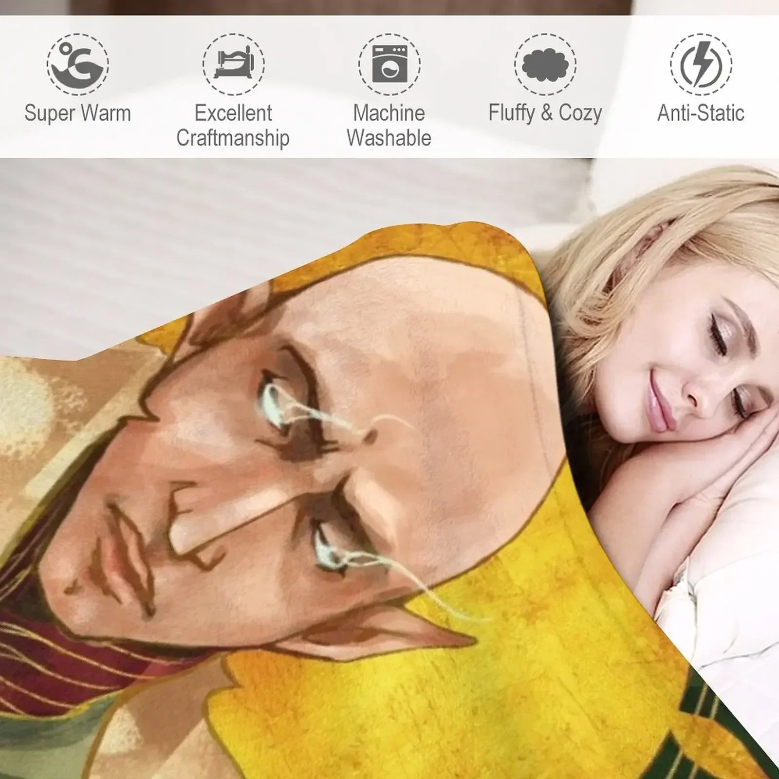 Solas from Dragon Age Карта Таро Плед Тонкие модные одеяла для диванов