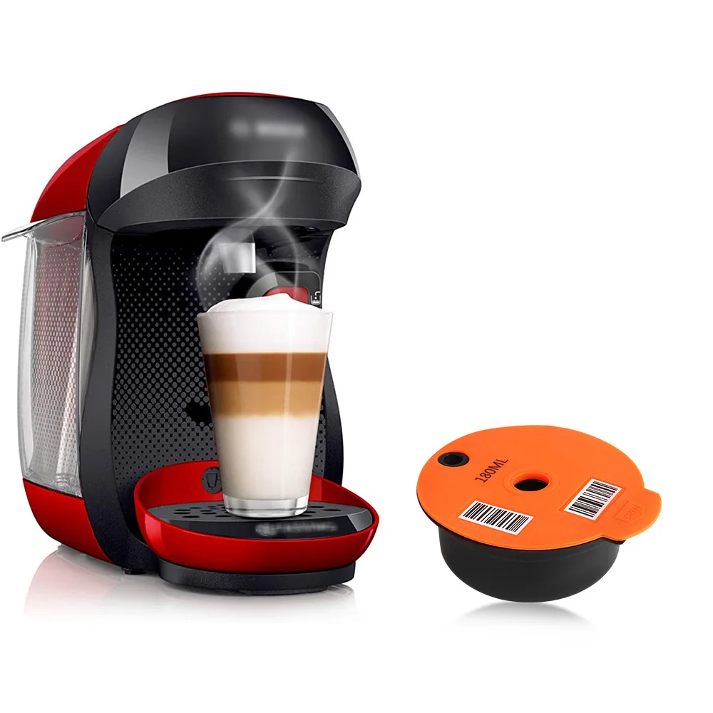 

Coffee Capsules Cup Reusable Filter Door Coffee Pods Brush for Bosch-s Tassimoo Reusable Plastic Capsules Cup Kitchen Gadgets