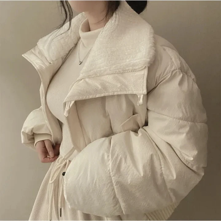 Парки на шнурке утепленная верхняя одежда Ropa Mujer 2024 женские однобортные куртки