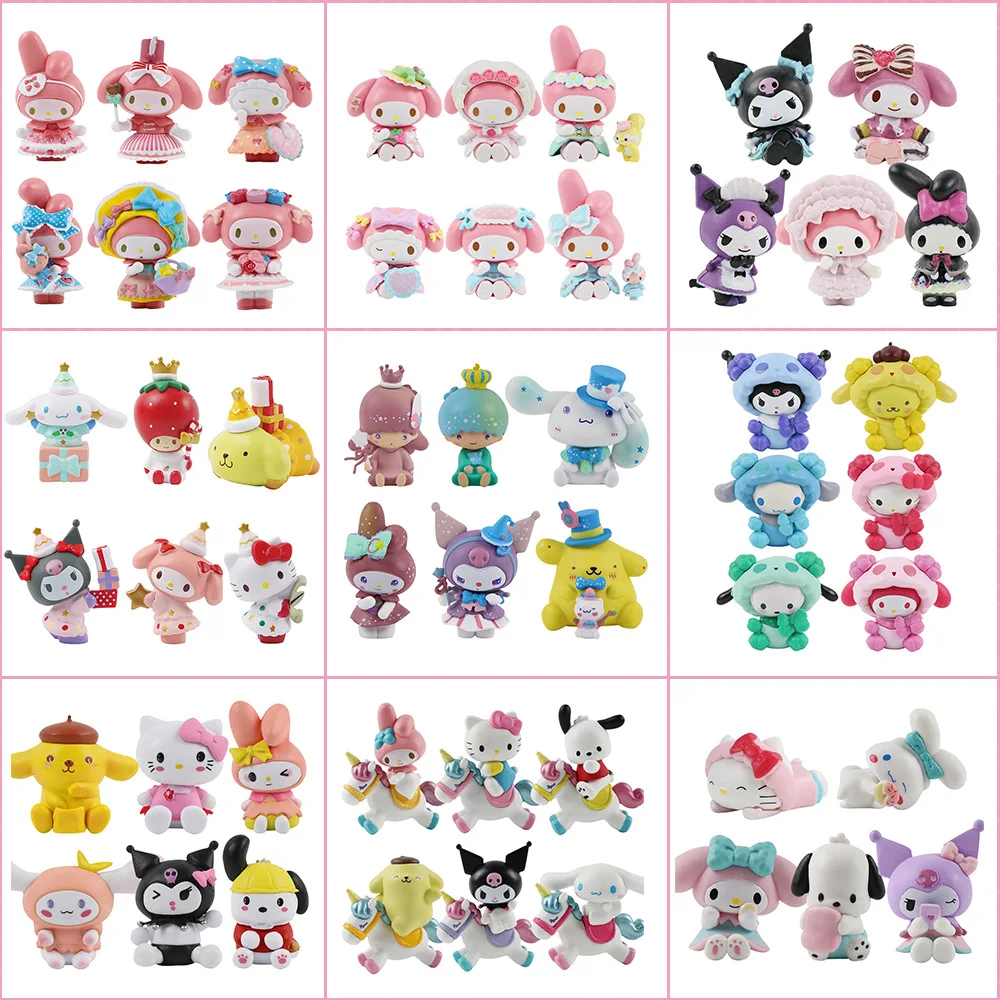 

Sanrio My Melody серия экшн-Фигурки игрушки Cinnamoroll Kawaii понравило Hello Kitty Kuromi украшение комнаты