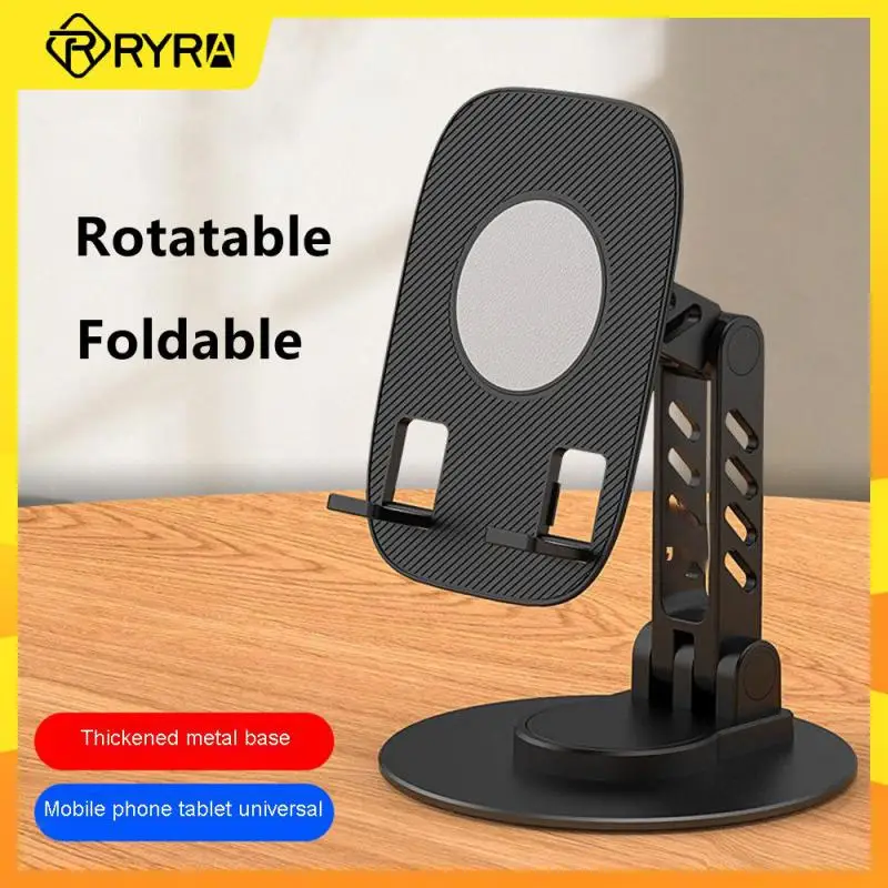 

RYRA 360 Degrees Rotate Foldable Desktop Mobile Phone Holder Cellphone Tablet Universal Bracket Multi-functional Dual-axis Stand