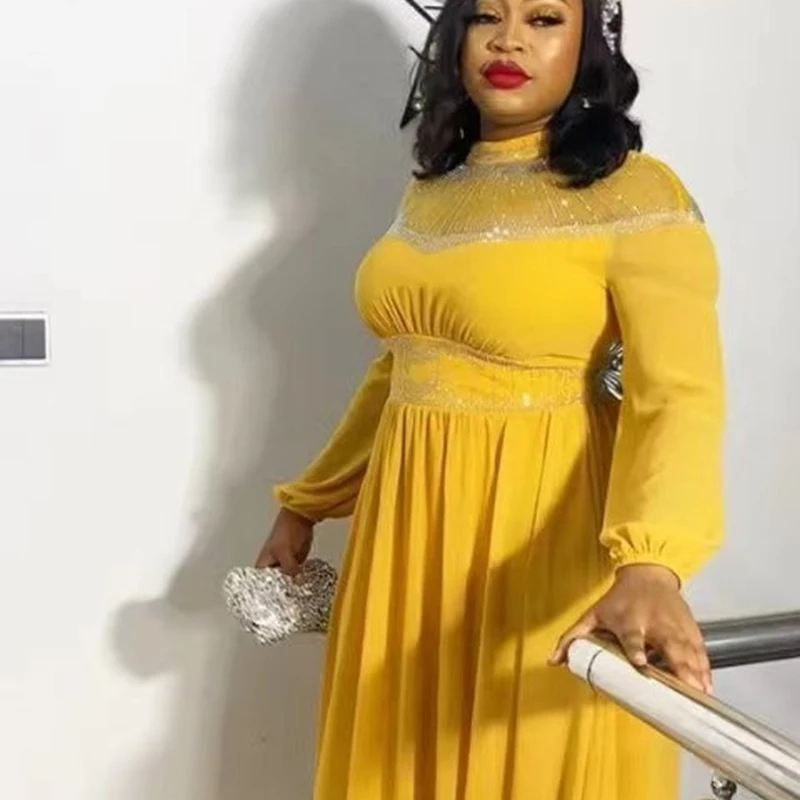 

Plus Size African Party Dresses for Women 2022 New Fashion Dashiki Ankara Lace Wedding Gowns Elegant Muslim Kaftan Maxi Dress
