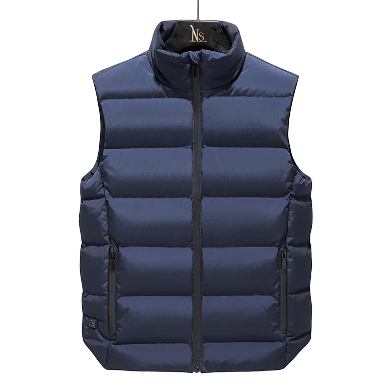 Winter style men's and women's stand collar heating down heating vest electric heating vest USB safe intelligent thermostat R202