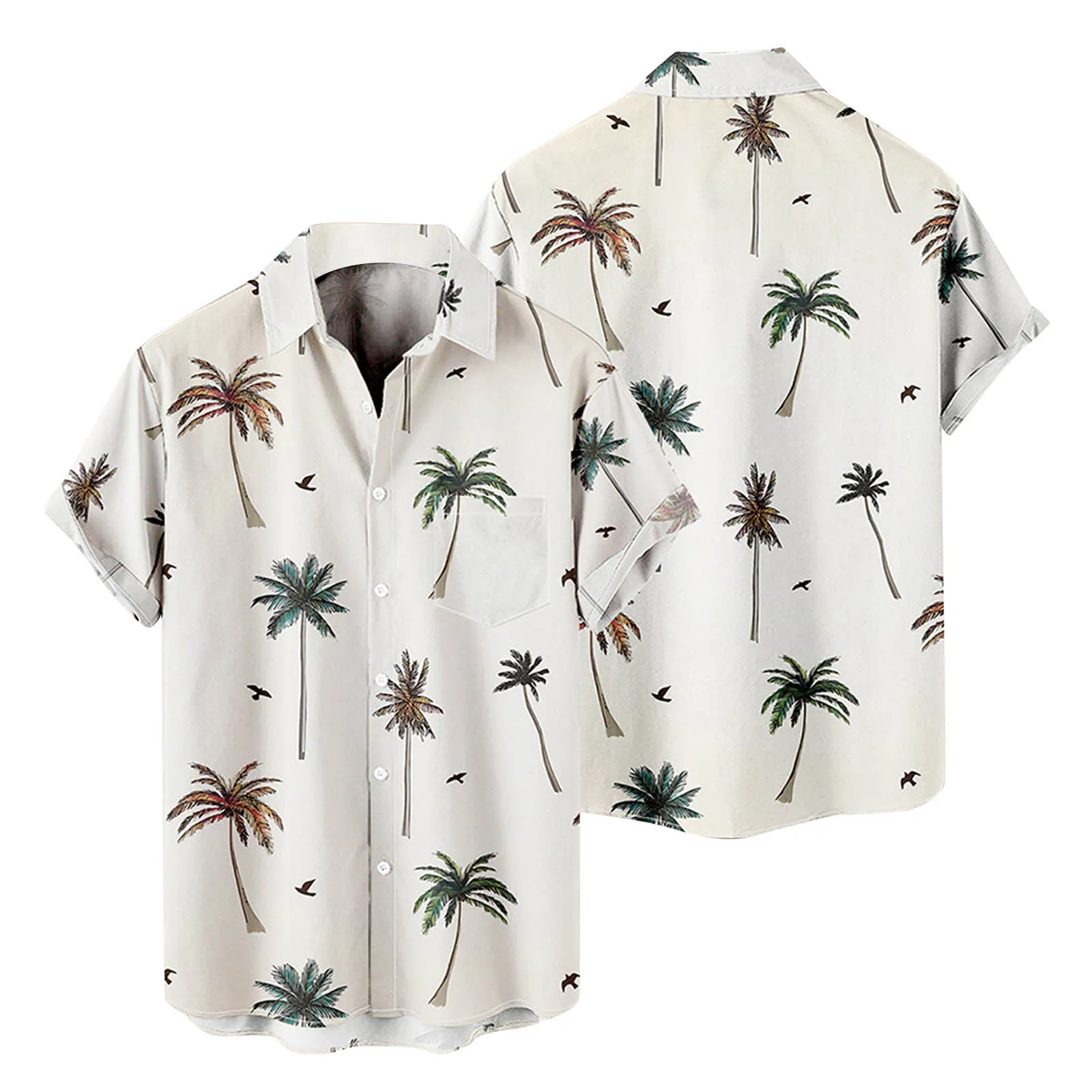 

Long Sleeve Shirr Mens Fashion And Leisure 3D Digital Printing Buckle Lapel Short Sleeve Shirt Top Tall Size Shirts for Men