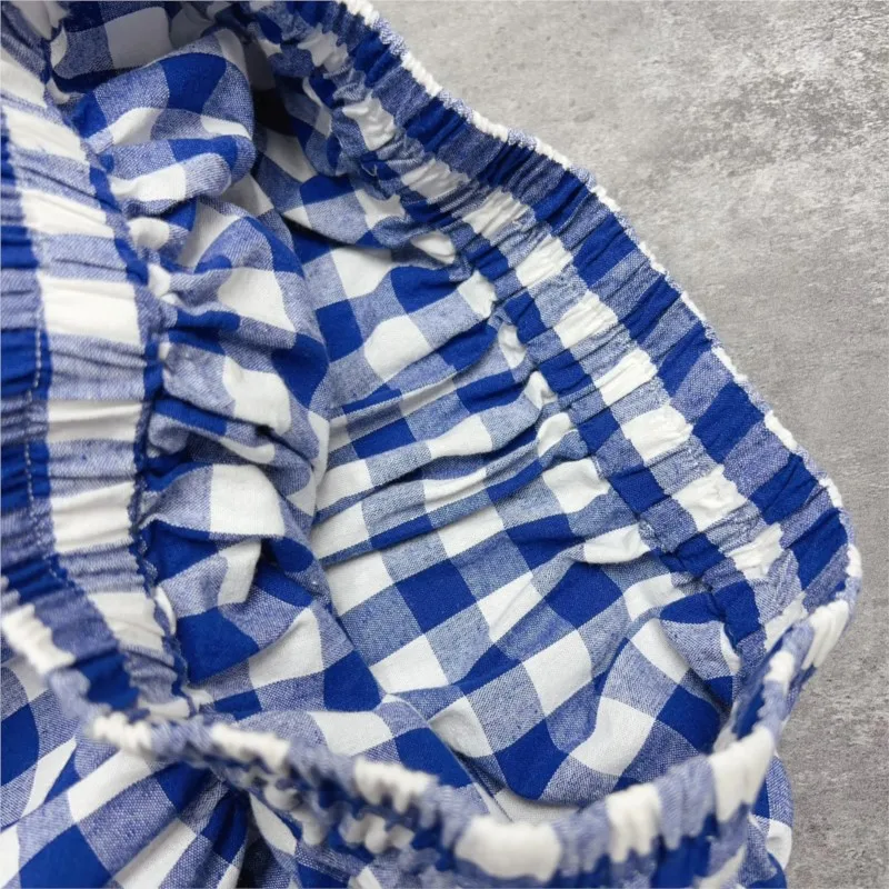 Johnature 2025 японские клетчатые юбки весна-лето ретро свободные повседневные длинные