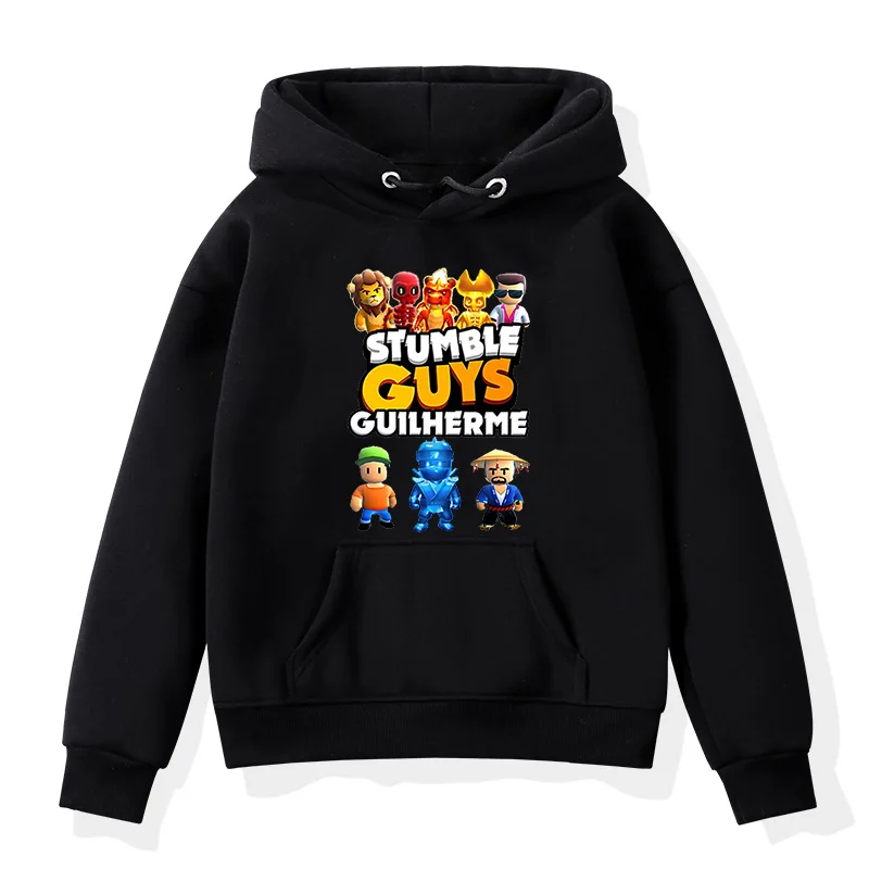 

Harajuku Stumble Guys Cartoon Hoodies Long Sleeve Pullover Casual Boys Sweatshirts Cute Girls Tops Spring Fall Children Clothing