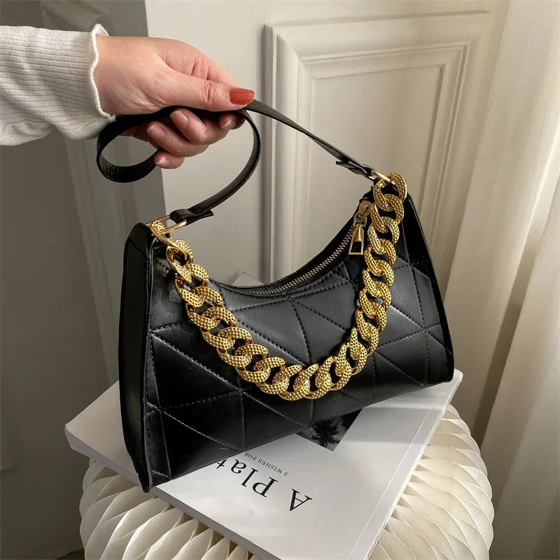

Fashion Soft-faced Women's Bag 2024 New Trend Rhombus Leather Shoulder Bag Popular Texture Zipper Handbags for Women Luxury