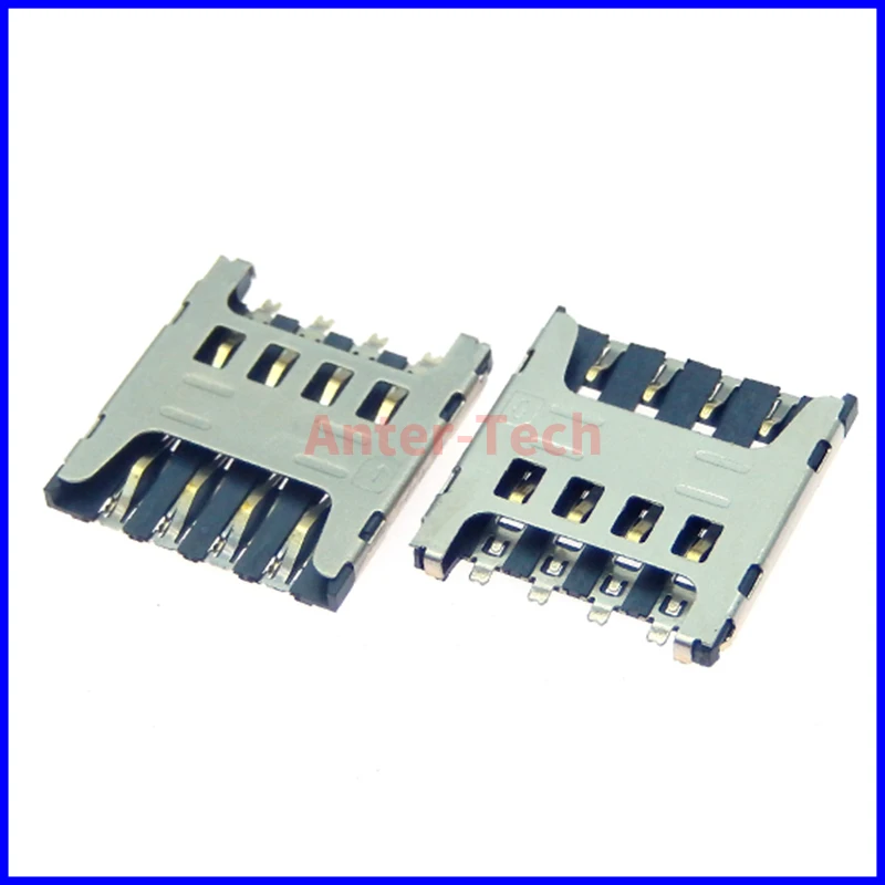 

2 шт. 8P 8-контактный адаптер для Micro SIM-карты, разъем для Micro-SIM, выдвижное позолоченное покрытие для умных часов