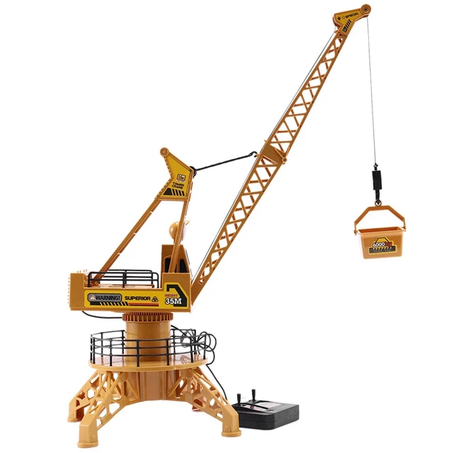 Модель радиоуправляемого крана с дистанционным управлением, строительные игрушки, искусственная башня, детские игрушки, вращение на 360 градусов, подарки на день рождения 1