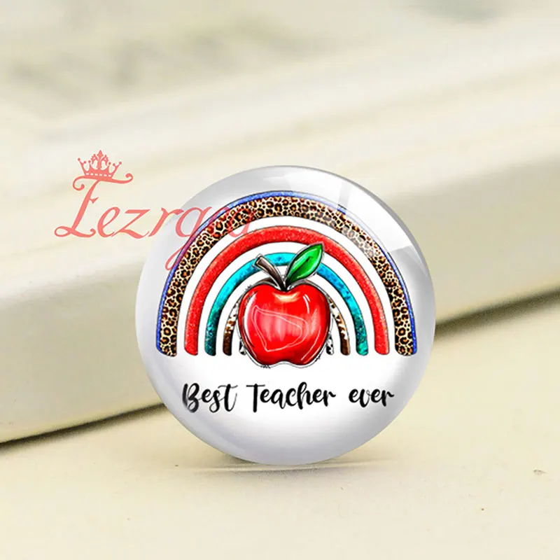 Лучший учитель шутка или обучение школе круглое фото стекло кабошон