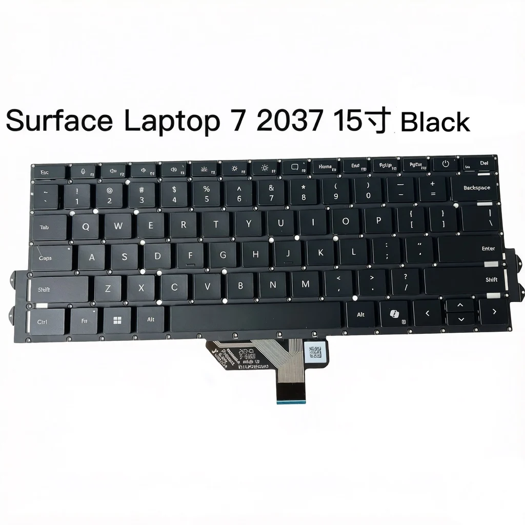 Фото Новая клавиатура для Surface Laptop 7 2036 2037 15 дюймов 13,8 дюймов, американская раскладка, черная, золотая, серебристая №4