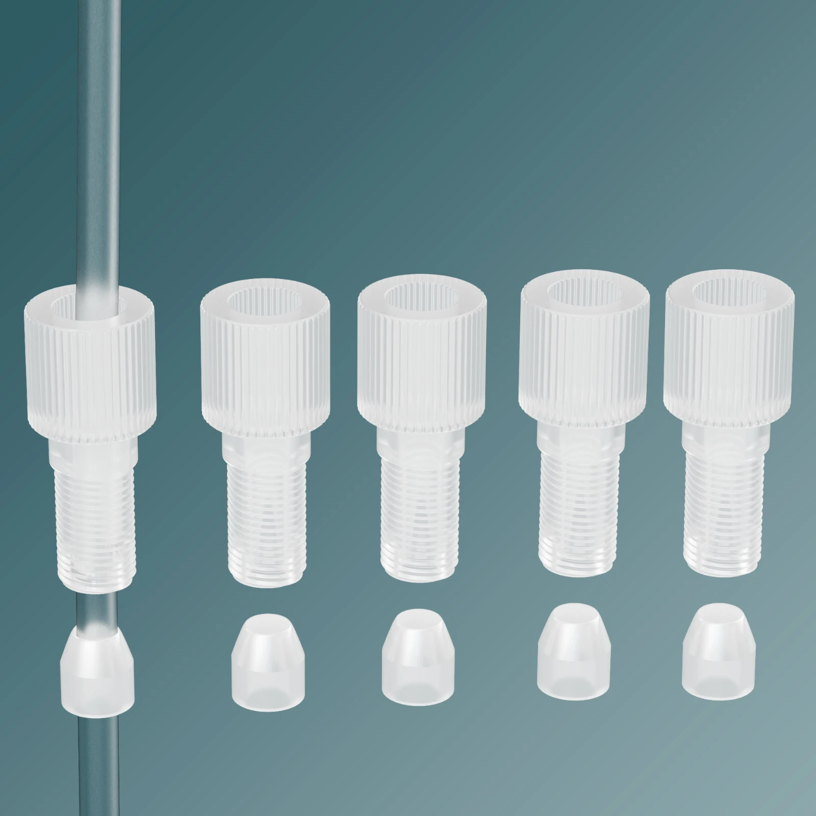 

Адаптер крышки порта 1/4-28 UNF, плоское дно для трубки с наружным диаметром 1/8 дюйма GL45, соединение с твердой настенной трубкой с обжимным соединением