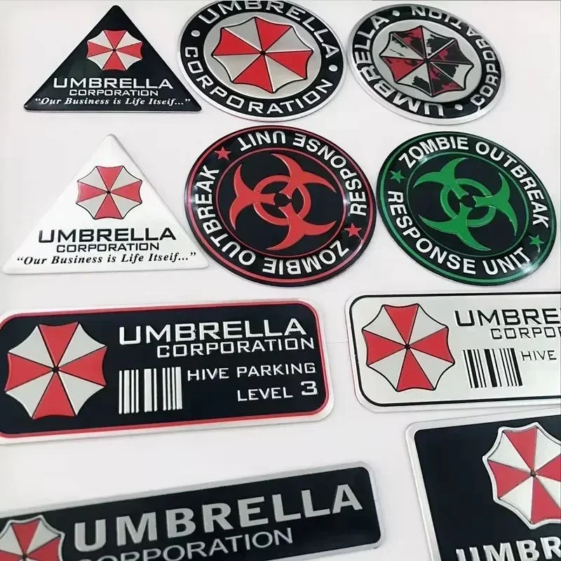 Фото 3D алюминиевый значок автомобиля, наклейка Umbrella Corporation, логотип, украшение багажника, наклейки для Mercedes Benz Chevrolet JEEP Seat Mazda №5
