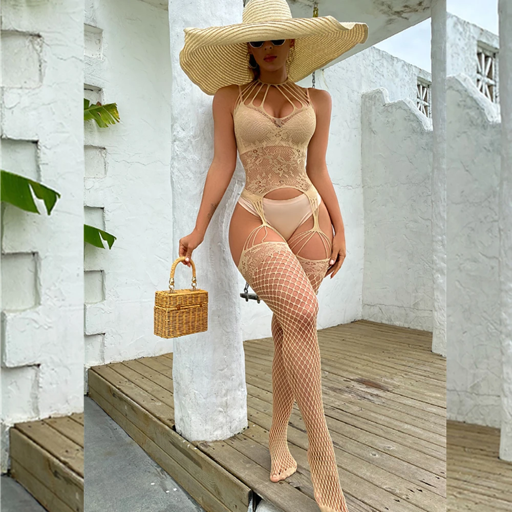 Женское сексуальное боди нижнее белье Ажурное чулки сексуальные эротические