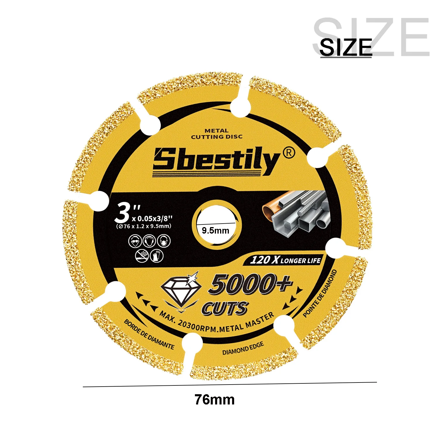

Алмазное режущее колесо NuoDunco 76/115 мм