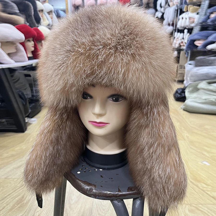 Women Hats Fashion Real Fox Fur Hat Real Fur Hats Women Winter Hats Men Warm Winter Hot Sales
