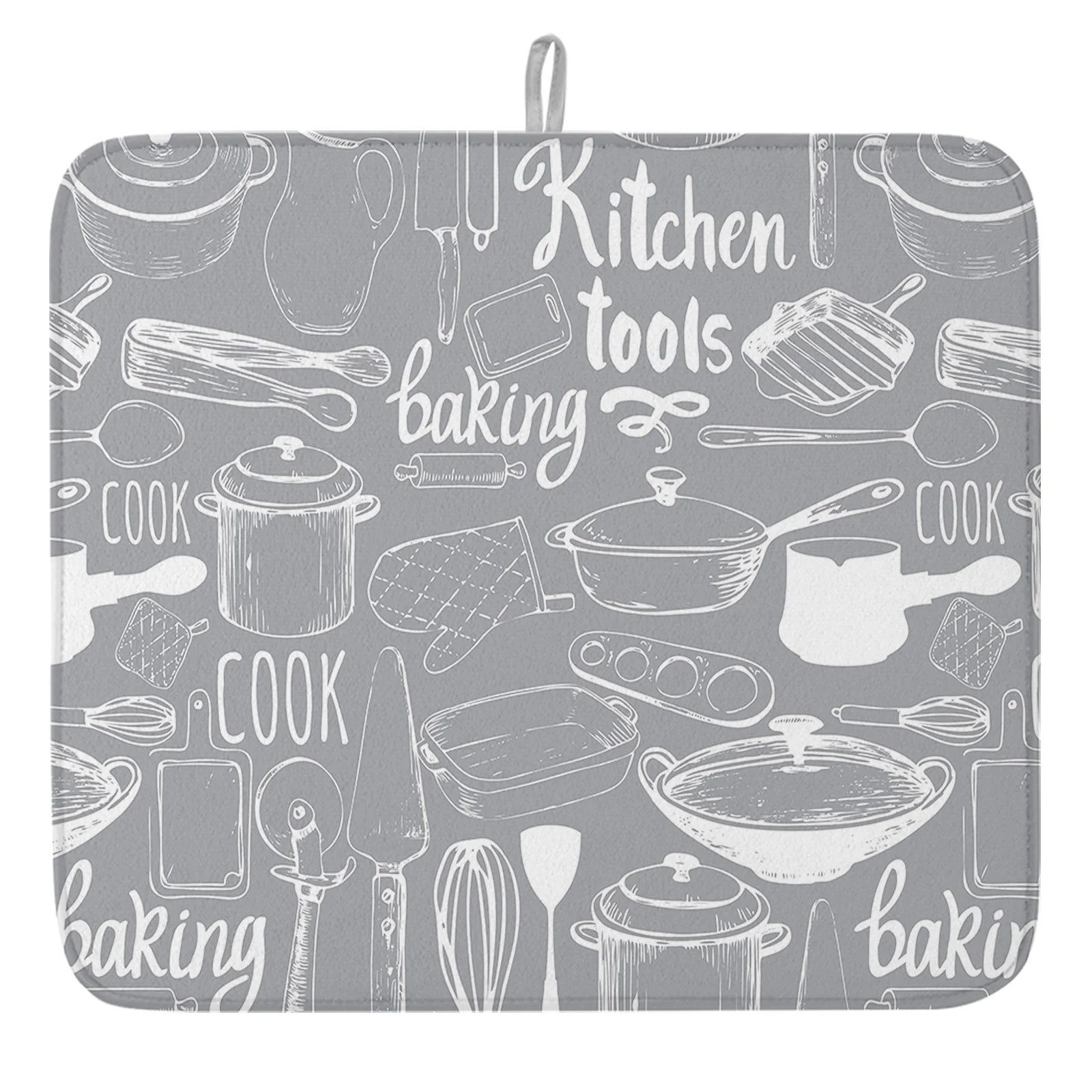 

Кухонная ложка-вилка, кухонный бытовой коврик для сушки посуды, кухонные чашки, тарелки, подстилка для раковины, впитывающий товар для кухни