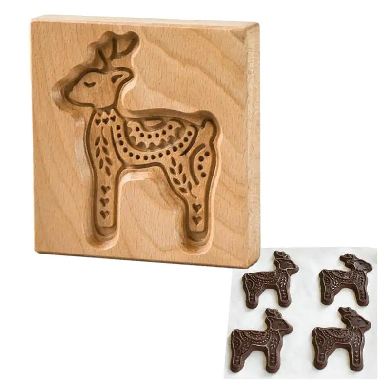 

Reindeer Biscuit Mold Press Snowflake Christmas Reindeer Shape Cookie Tools Mould Biscuit Press Icing Set Stamp Mold Cake Decor