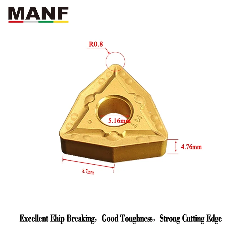 MANF WNMG080404 WNMG080408 аксессуары для токарного станка лезвие с ЧПУ стального держателя