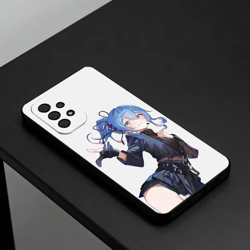 Фото Хошимачи С-Суисей Милый чехол для телефона VTuber для Samsung S26, S25, S24, S23, S22, Plus, черный корпус. №5