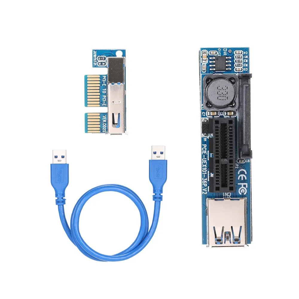 

Мини-адаптер PCI-E 1X с удлинительным кабелем