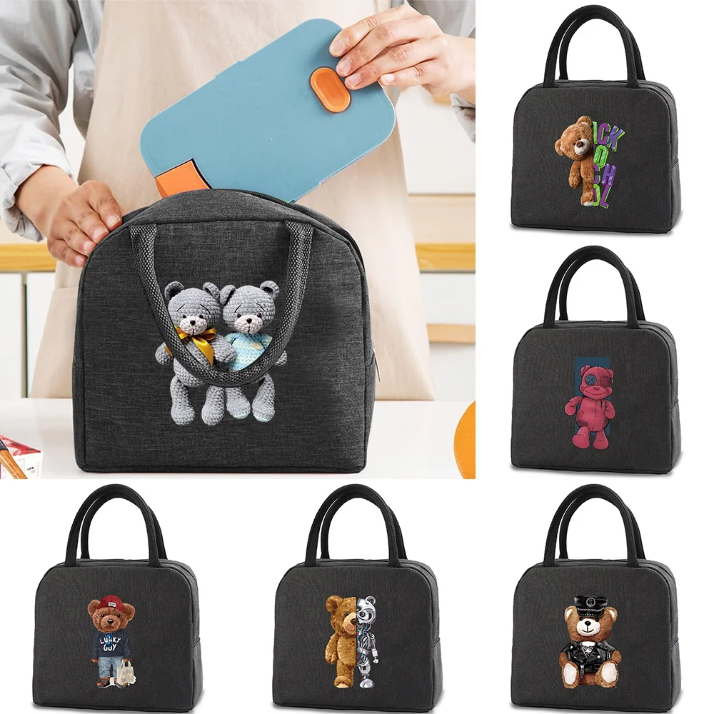 

Lunch Bag Cooler Tote Portable Insulated Box Canvas Thermal cold food Container School Picnic Men Women Kids Travel Dinner Box