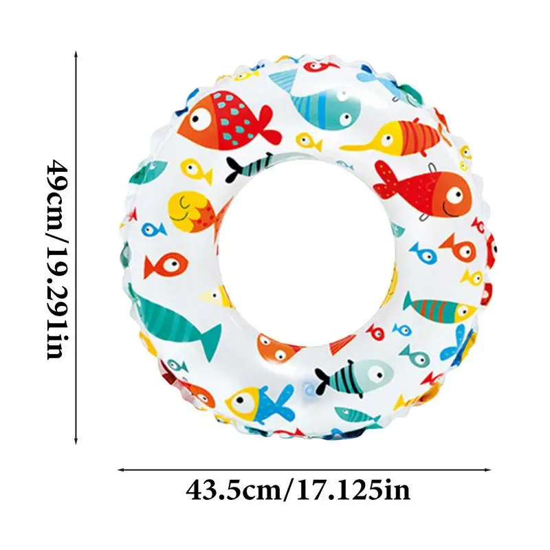 Детское Надувное плавательное кольцо плавательный круг с принтом для бассейна