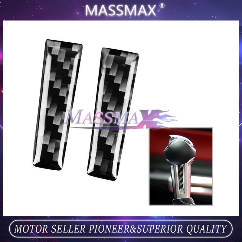 

RRX-101545 Pair Carbon Fiber Gearshift Handle Decor Trim Cover For Ford Mustang 2015-2019