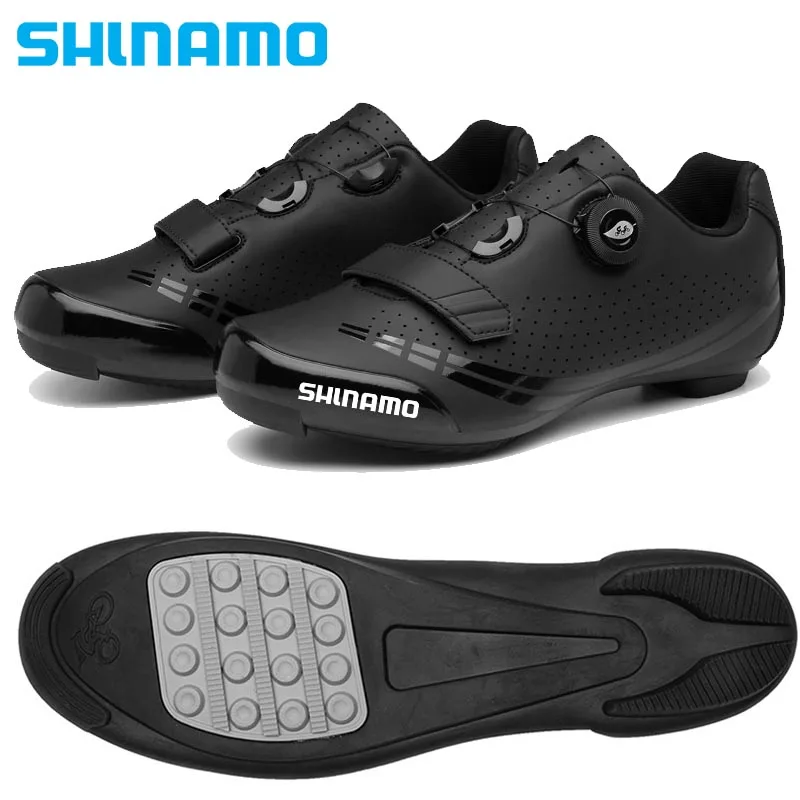 

2023 New Men's Large Locked Road Cycling Shoes Outdoor Equipment Mountain Biking Shoes Rotating Button Unlocking Bicycle Shoes