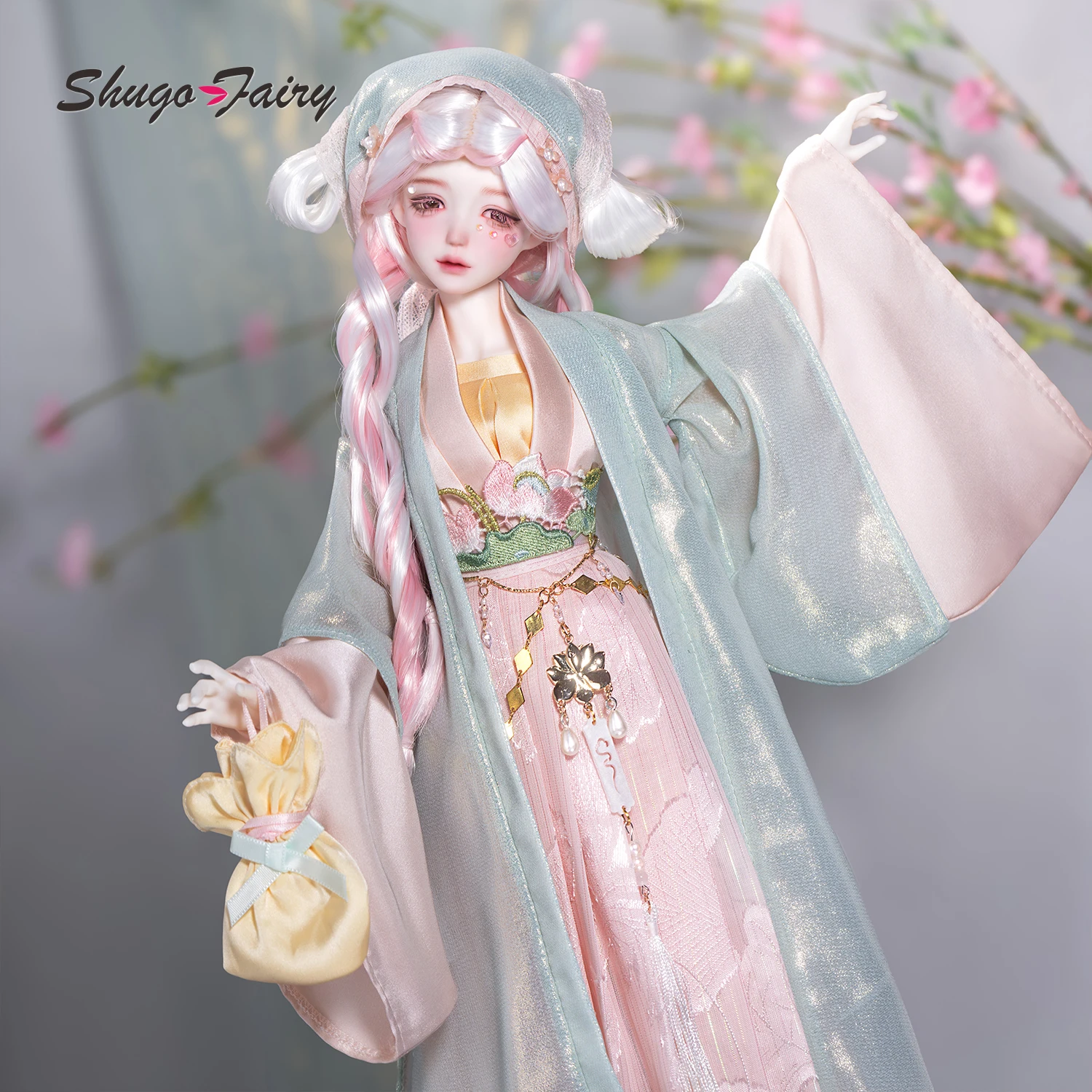 Фото Кукла BJD ShugaFairy 1/4 Elaina C Fullset Eastern Song Beizi Summer Fairy с изогнутыми улыбающимися глазами, голова из смолы, шарнирная, на заказ